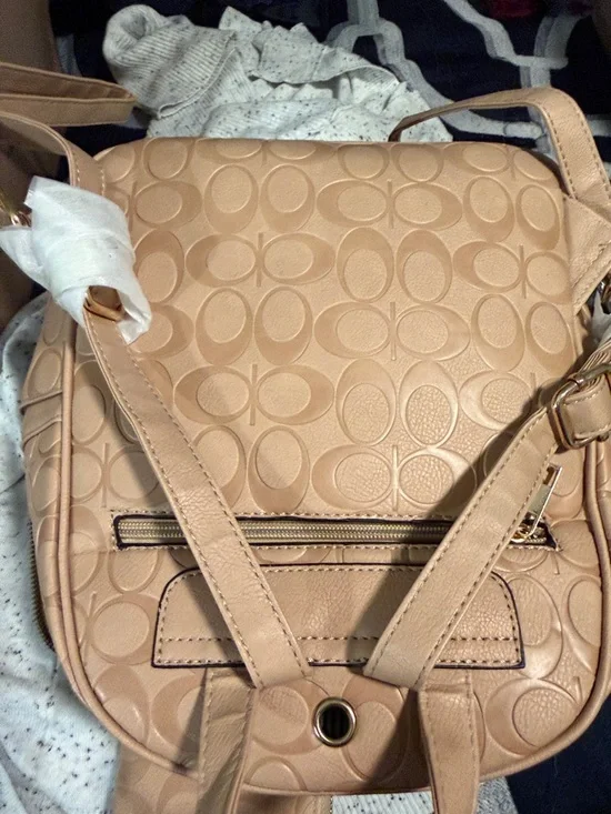 Coach Pink Beige Signature Mini Backpack with Zip Wallet - Picture 3 of 3